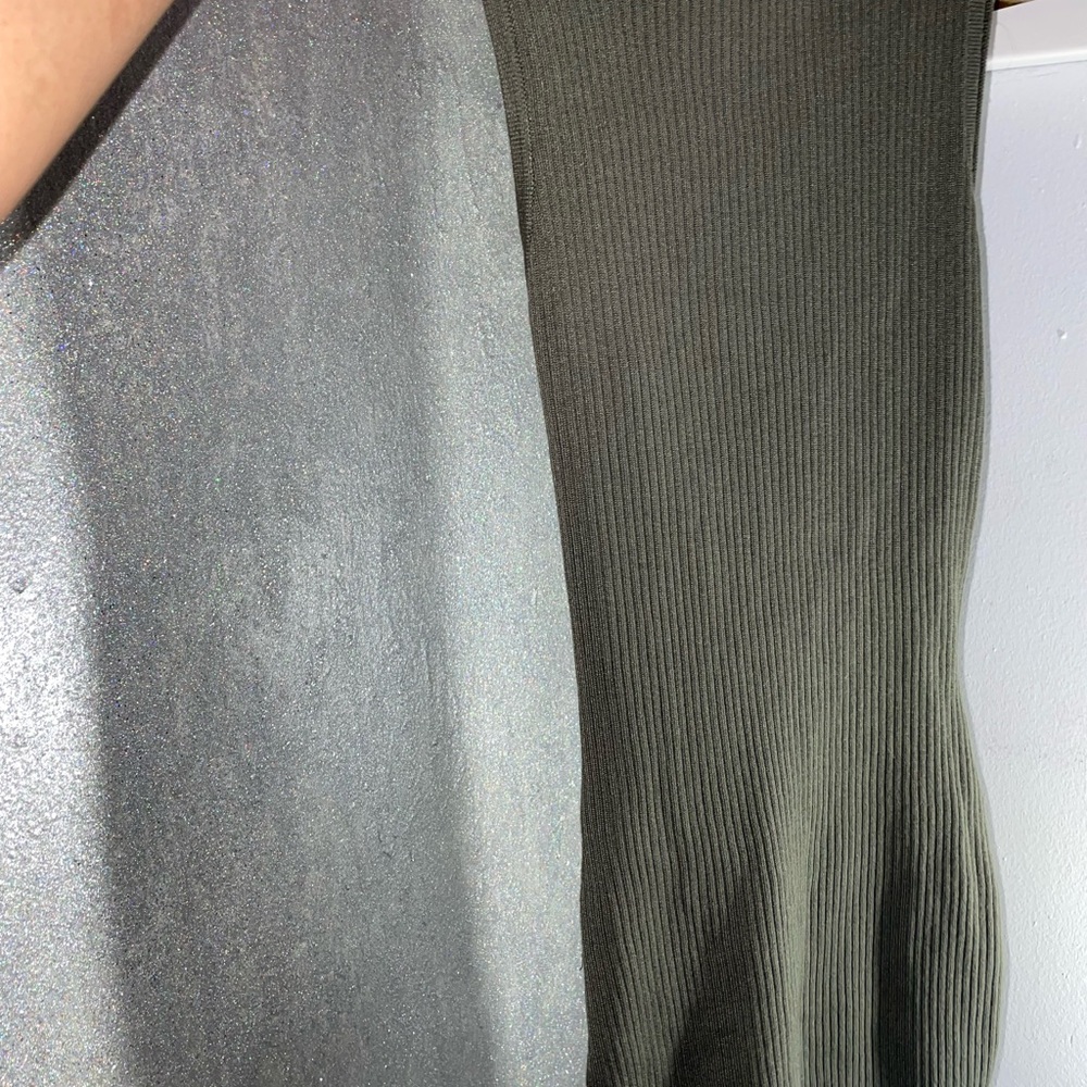 Long green body con summer dress.